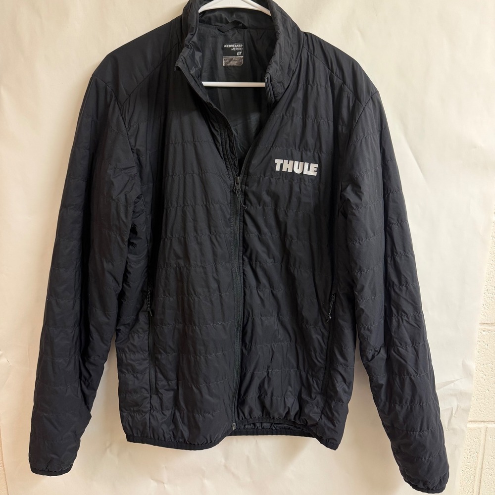 Icebreaker Mens Merino Gt‎ Black Quilted Down Insulated Wool Puffer Jacket M